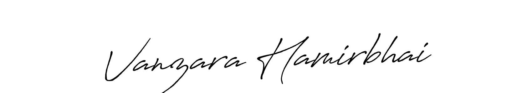 Design your own signature with our free online signature maker. With this signature software, you can create a handwritten (Antro_Vectra_Bolder) signature for name Vanzara Hamirbhai. Vanzara Hamirbhai signature style 7 images and pictures png