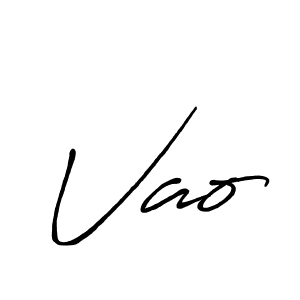 Make a beautiful signature design for name Vao. With this signature (Antro_Vectra_Bolder) style, you can create a handwritten signature for free. Vao signature style 7 images and pictures png