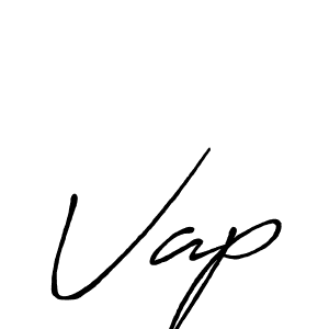 Design your own signature with our free online signature maker. With this signature software, you can create a handwritten (Antro_Vectra_Bolder) signature for name Vap. Vap signature style 7 images and pictures png