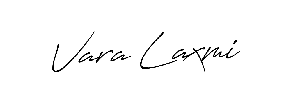 Design your own signature with our free online signature maker. With this signature software, you can create a handwritten (Antro_Vectra_Bolder) signature for name Vara Laxmi. Vara Laxmi signature style 7 images and pictures png