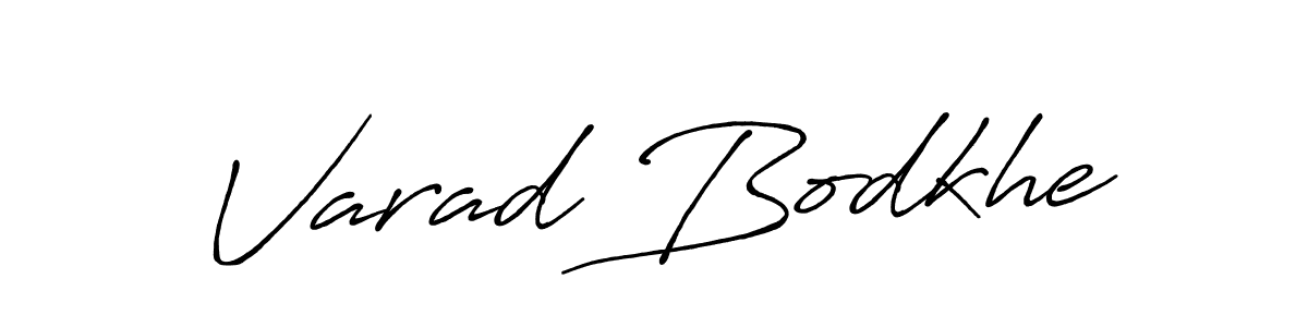 How to make Varad Bodkhe name signature. Use Antro_Vectra_Bolder style for creating short signs online. This is the latest handwritten sign. Varad Bodkhe signature style 7 images and pictures png