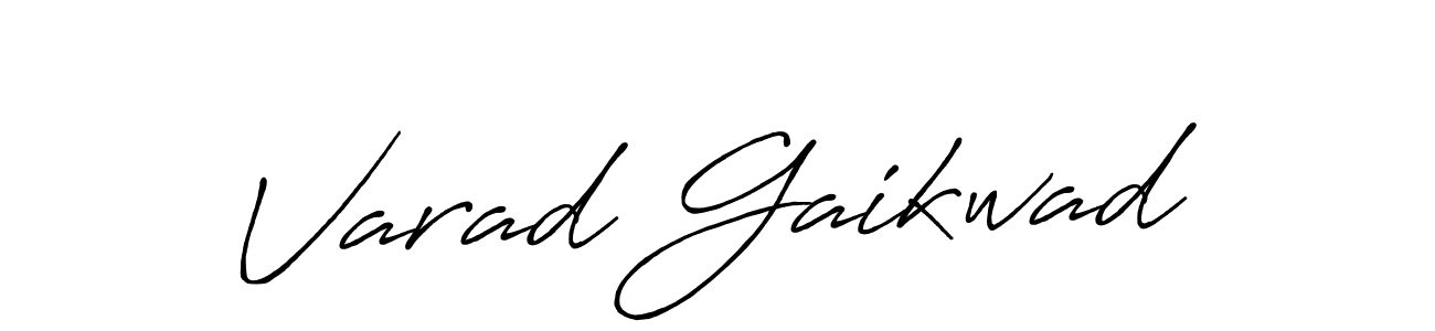 Create a beautiful signature design for name Varad Gaikwad. With this signature (Antro_Vectra_Bolder) fonts, you can make a handwritten signature for free. Varad Gaikwad signature style 7 images and pictures png