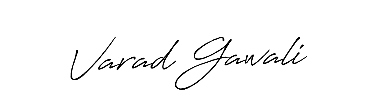 Design your own signature with our free online signature maker. With this signature software, you can create a handwritten (Antro_Vectra_Bolder) signature for name Varad Gawali. Varad Gawali signature style 7 images and pictures png