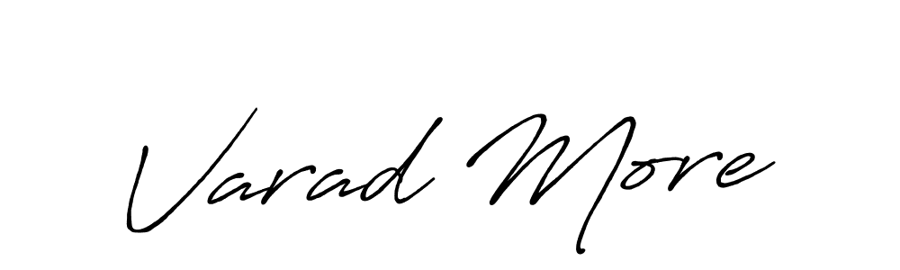 It looks lik you need a new signature style for name Varad More. Design unique handwritten (Antro_Vectra_Bolder) signature with our free signature maker in just a few clicks. Varad More signature style 7 images and pictures png