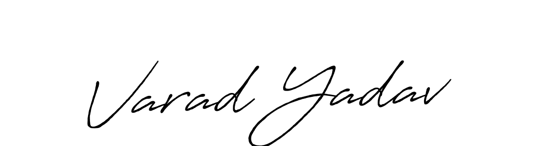 Create a beautiful signature design for name Varad Yadav. With this signature (Antro_Vectra_Bolder) fonts, you can make a handwritten signature for free. Varad Yadav signature style 7 images and pictures png