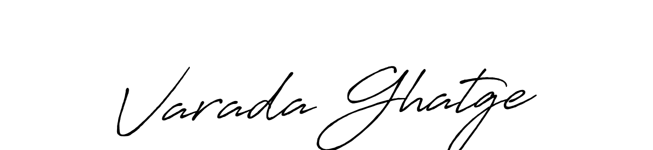 Similarly Antro_Vectra_Bolder is the best handwritten signature design. Signature creator online .You can use it as an online autograph creator for name Varada Ghatge. Varada Ghatge signature style 7 images and pictures png