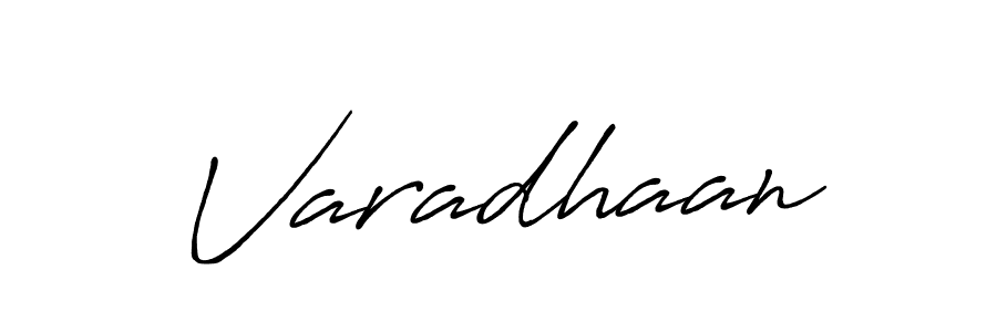 Make a beautiful signature design for name Varadhaan. With this signature (Antro_Vectra_Bolder) style, you can create a handwritten signature for free. Varadhaan signature style 7 images and pictures png
