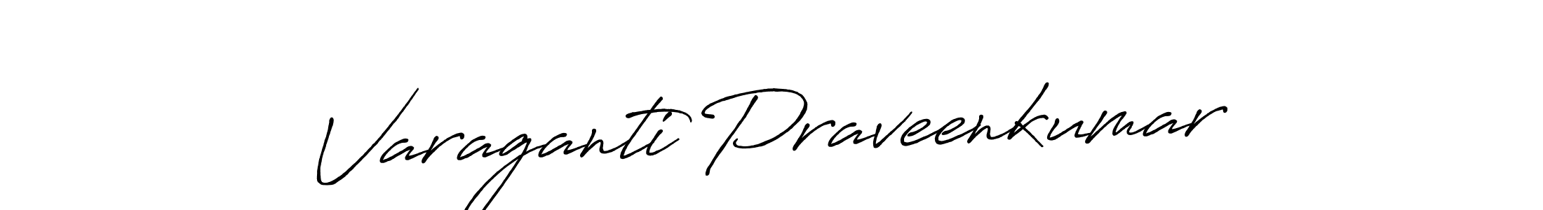 Use a signature maker to create a handwritten signature online. With this signature software, you can design (Antro_Vectra_Bolder) your own signature for name Varaganti Praveenkumar. Varaganti Praveenkumar signature style 7 images and pictures png