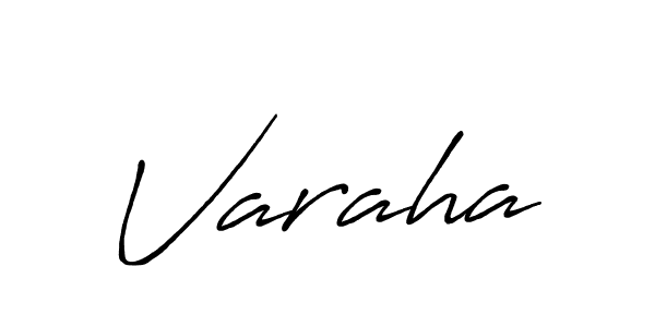 Use a signature maker to create a handwritten signature online. With this signature software, you can design (Antro_Vectra_Bolder) your own signature for name Varaha. Varaha signature style 7 images and pictures png