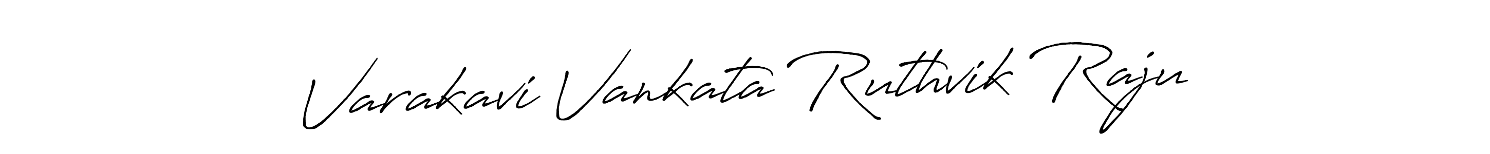 It looks lik you need a new signature style for name Varakavi Vankata Ruthvik Raju. Design unique handwritten (Antro_Vectra_Bolder) signature with our free signature maker in just a few clicks. Varakavi Vankata Ruthvik Raju signature style 7 images and pictures png