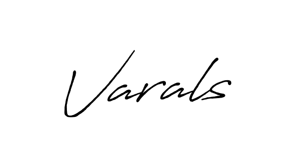 The best way (Antro_Vectra_Bolder) to make a short signature is to pick only two or three words in your name. The name Varals include a total of six letters. For converting this name. Varals signature style 7 images and pictures png