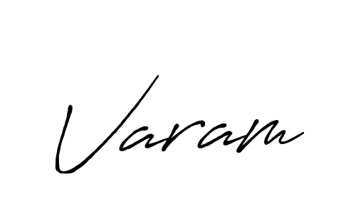Design your own signature with our free online signature maker. With this signature software, you can create a handwritten (Antro_Vectra_Bolder) signature for name Varam. Varam signature style 7 images and pictures png