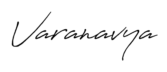 Also You can easily find your signature by using the search form. We will create Varanavya name handwritten signature images for you free of cost using Antro_Vectra_Bolder sign style. Varanavya signature style 7 images and pictures png