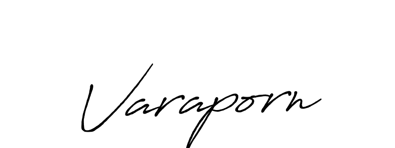 Create a beautiful signature design for name Varaporn. With this signature (Antro_Vectra_Bolder) fonts, you can make a handwritten signature for free. Varaporn signature style 7 images and pictures png