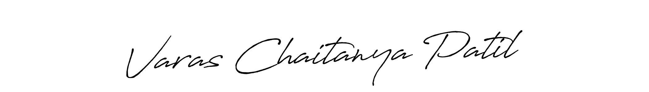 Make a beautiful signature design for name Varas Chaitanya Patil. With this signature (Antro_Vectra_Bolder) style, you can create a handwritten signature for free. Varas Chaitanya Patil signature style 7 images and pictures png