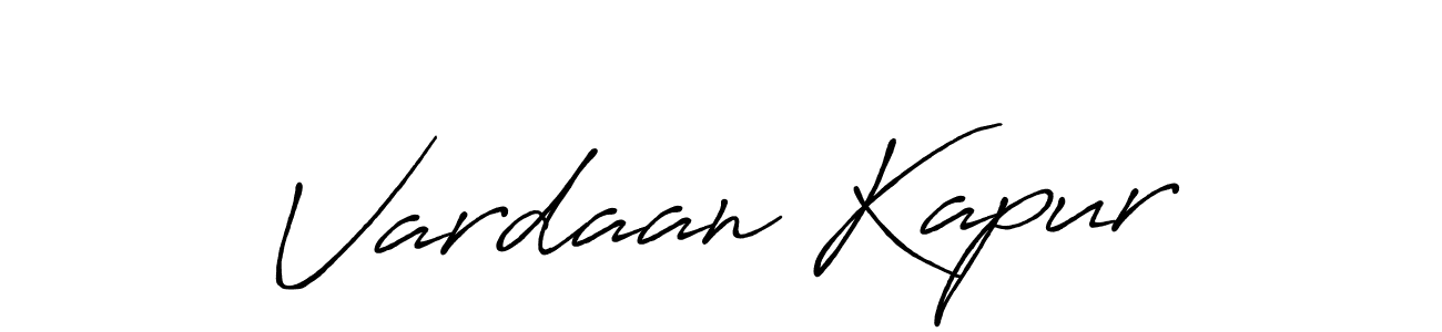 How to make Vardaan Kapur name signature. Use Antro_Vectra_Bolder style for creating short signs online. This is the latest handwritten sign. Vardaan Kapur signature style 7 images and pictures png