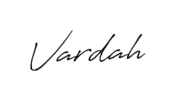 Create a beautiful signature design for name Vardah. With this signature (Antro_Vectra_Bolder) fonts, you can make a handwritten signature for free. Vardah signature style 7 images and pictures png