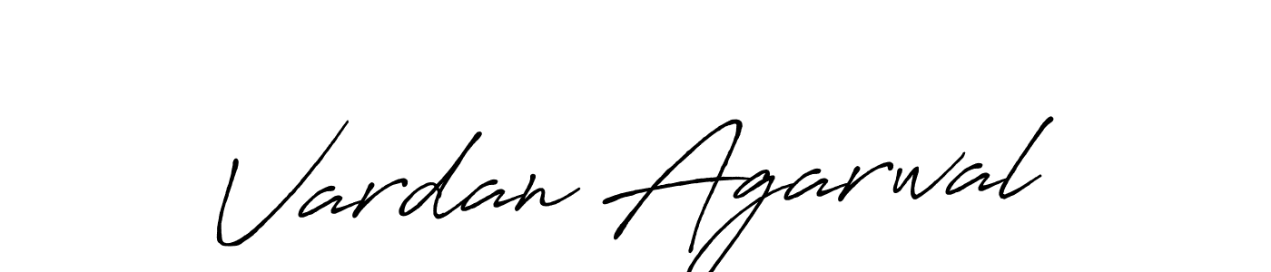 Create a beautiful signature design for name Vardan Agarwal. With this signature (Antro_Vectra_Bolder) fonts, you can make a handwritten signature for free. Vardan Agarwal signature style 7 images and pictures png