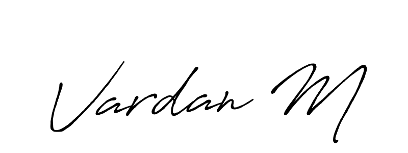 Create a beautiful signature design for name Vardan M. With this signature (Antro_Vectra_Bolder) fonts, you can make a handwritten signature for free. Vardan M signature style 7 images and pictures png