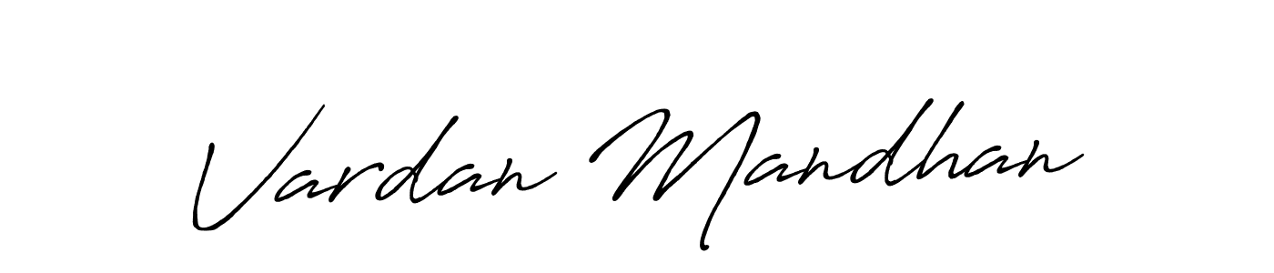 How to make Vardan Mandhan name signature. Use Antro_Vectra_Bolder style for creating short signs online. This is the latest handwritten sign. Vardan Mandhan signature style 7 images and pictures png