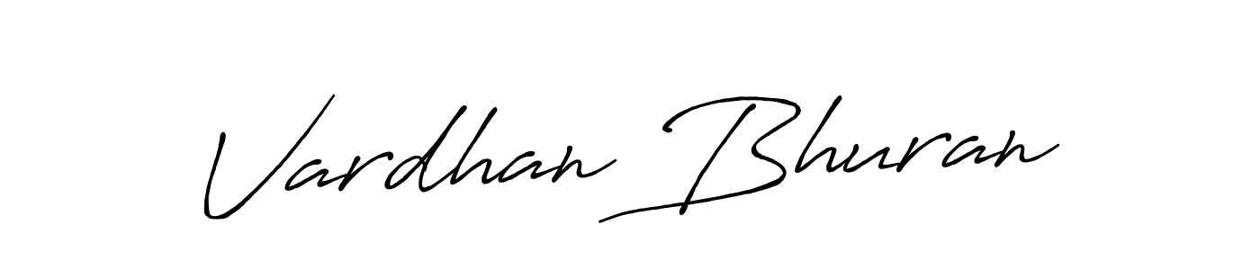The best way (Antro_Vectra_Bolder) to make a short signature is to pick only two or three words in your name. The name Vardhan Bhuran include a total of six letters. For converting this name. Vardhan Bhuran signature style 7 images and pictures png