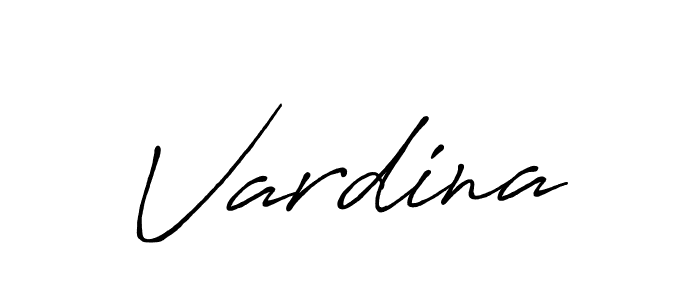 Make a beautiful signature design for name Vardina. With this signature (Antro_Vectra_Bolder) style, you can create a handwritten signature for free. Vardina signature style 7 images and pictures png