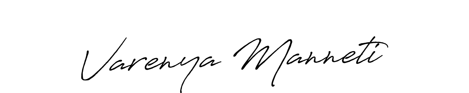 You can use this online signature creator to create a handwritten signature for the name Varenya Manneti. This is the best online autograph maker. Varenya Manneti signature style 7 images and pictures png