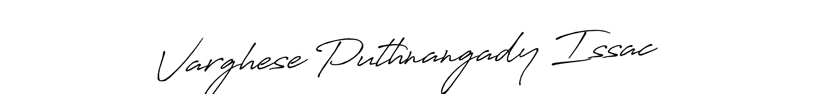 Make a beautiful signature design for name Varghese Puthnangady Issac. With this signature (Antro_Vectra_Bolder) style, you can create a handwritten signature for free. Varghese Puthnangady Issac signature style 7 images and pictures png