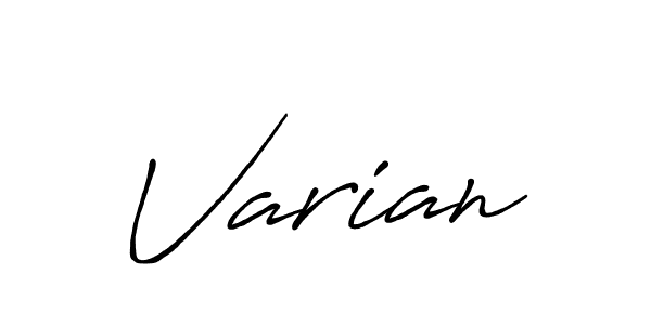 Create a beautiful signature design for name Varian. With this signature (Antro_Vectra_Bolder) fonts, you can make a handwritten signature for free. Varian signature style 7 images and pictures png