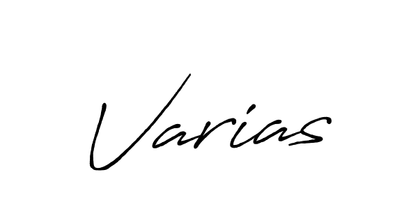 How to make Varias name signature. Use Antro_Vectra_Bolder style for creating short signs online. This is the latest handwritten sign. Varias signature style 7 images and pictures png