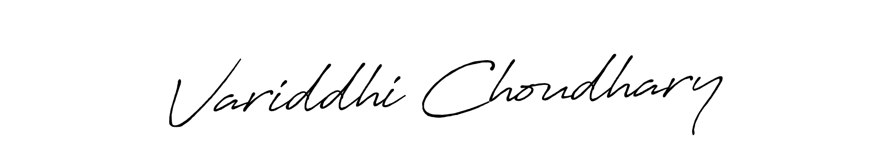 Design your own signature with our free online signature maker. With this signature software, you can create a handwritten (Antro_Vectra_Bolder) signature for name Variddhi Choudhary. Variddhi Choudhary signature style 7 images and pictures png