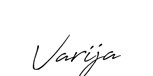 Similarly Antro_Vectra_Bolder is the best handwritten signature design. Signature creator online .You can use it as an online autograph creator for name Varija. Varija signature style 7 images and pictures png