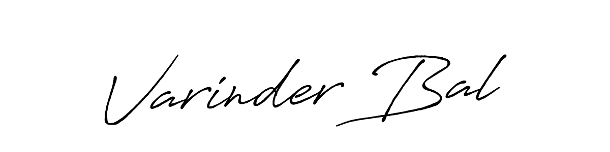 Design your own signature with our free online signature maker. With this signature software, you can create a handwritten (Antro_Vectra_Bolder) signature for name Varinder Bal. Varinder Bal signature style 7 images and pictures png