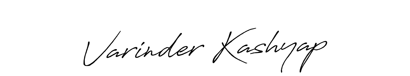 Make a beautiful signature design for name Varinder Kashyap. Use this online signature maker to create a handwritten signature for free. Varinder Kashyap signature style 7 images and pictures png