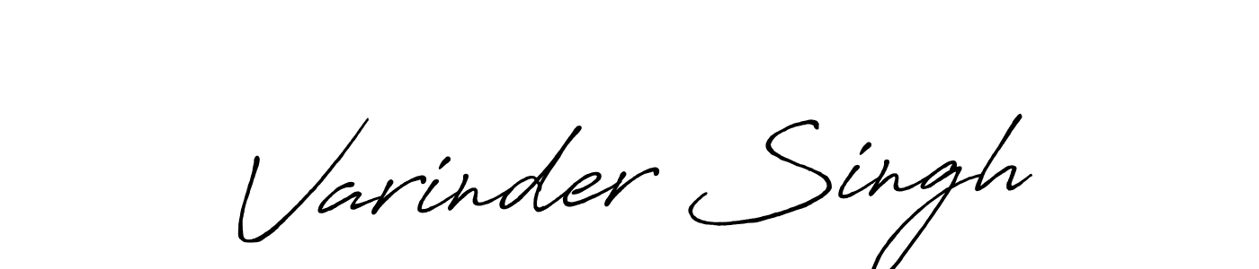 Varinder Singh stylish signature style. Best Handwritten Sign (Antro_Vectra_Bolder) for my name. Handwritten Signature Collection Ideas for my name Varinder Singh. Varinder Singh signature style 7 images and pictures png