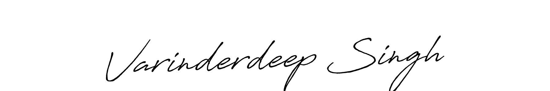 Create a beautiful signature design for name Varinderdeep Singh. With this signature (Antro_Vectra_Bolder) fonts, you can make a handwritten signature for free. Varinderdeep Singh signature style 7 images and pictures png