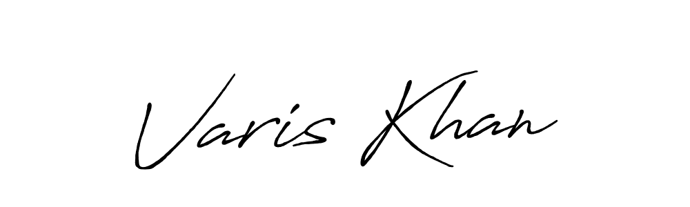 Use a signature maker to create a handwritten signature online. With this signature software, you can design (Antro_Vectra_Bolder) your own signature for name Varis Khan. Varis Khan signature style 7 images and pictures png
