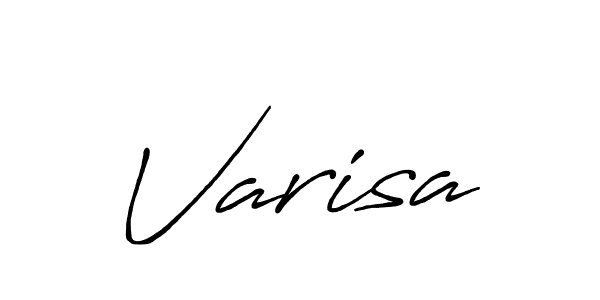 if you are searching for the best signature style for your name Varisa. so please give up your signature search. here we have designed multiple signature styles  using Antro_Vectra_Bolder. Varisa signature style 7 images and pictures png