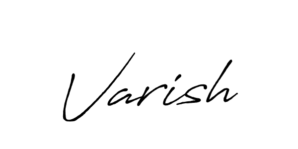 Use a signature maker to create a handwritten signature online. With this signature software, you can design (Antro_Vectra_Bolder) your own signature for name Varish. Varish signature style 7 images and pictures png