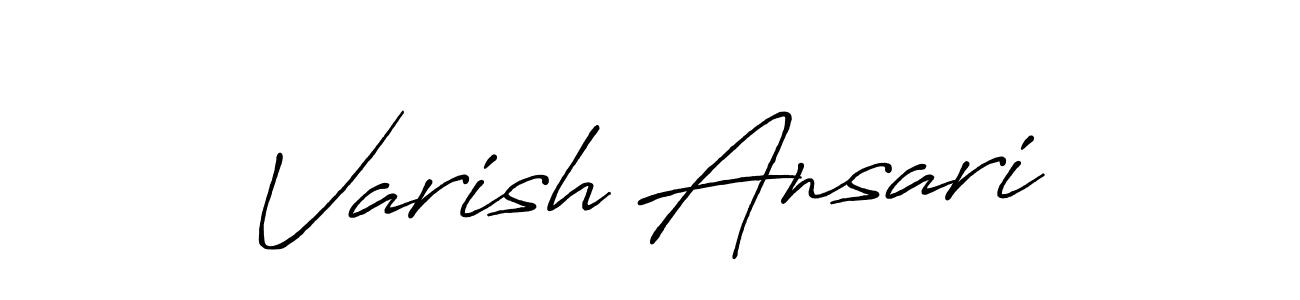 if you are searching for the best signature style for your name Varish Ansari. so please give up your signature search. here we have designed multiple signature styles  using Antro_Vectra_Bolder. Varish Ansari signature style 7 images and pictures png