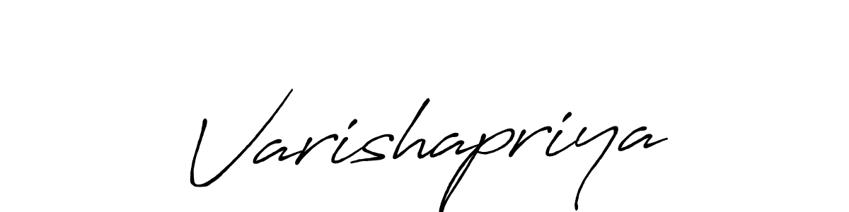 Create a beautiful signature design for name Varishapriya. With this signature (Antro_Vectra_Bolder) fonts, you can make a handwritten signature for free. Varishapriya signature style 7 images and pictures png