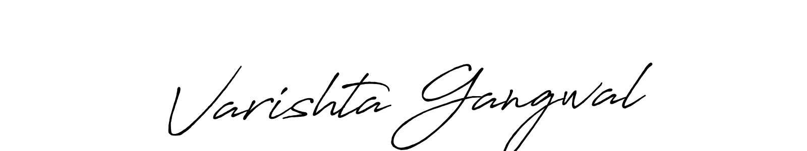 How to make Varishta Gangwal signature? Antro_Vectra_Bolder is a professional autograph style. Create handwritten signature for Varishta Gangwal name. Varishta Gangwal signature style 7 images and pictures png
