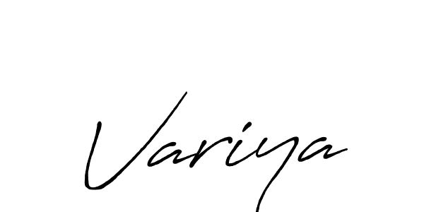 Design your own signature with our free online signature maker. With this signature software, you can create a handwritten (Antro_Vectra_Bolder) signature for name Variya. Variya signature style 7 images and pictures png