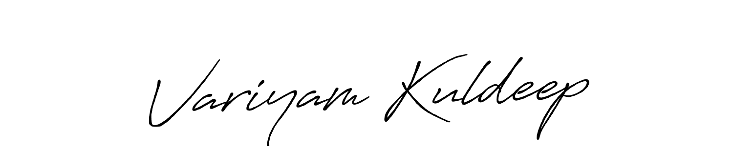 It looks lik you need a new signature style for name Variyam Kuldeep. Design unique handwritten (Antro_Vectra_Bolder) signature with our free signature maker in just a few clicks. Variyam Kuldeep signature style 7 images and pictures png