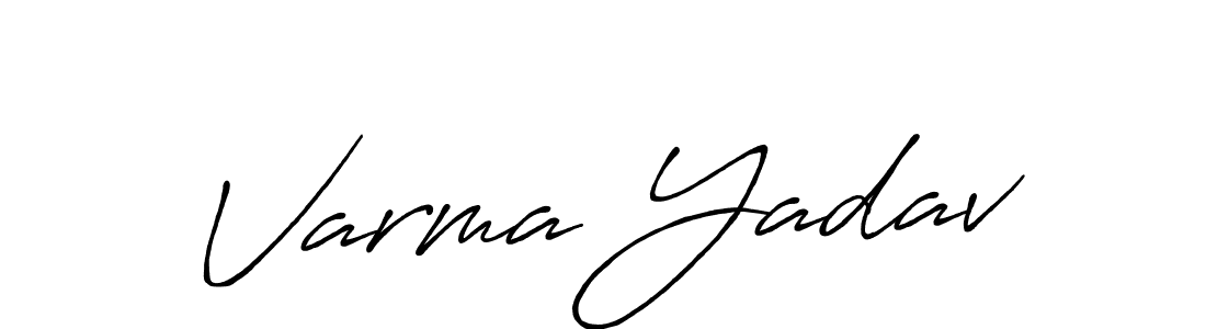 Design your own signature with our free online signature maker. With this signature software, you can create a handwritten (Antro_Vectra_Bolder) signature for name Varma Yadav. Varma Yadav signature style 7 images and pictures png