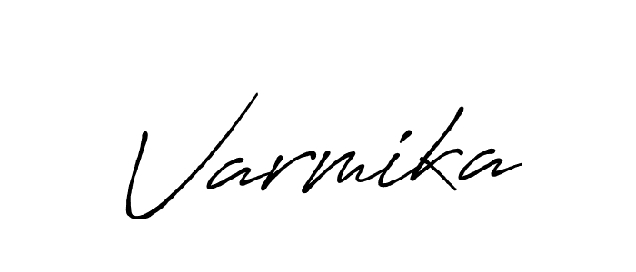 Varmika stylish signature style. Best Handwritten Sign (Antro_Vectra_Bolder) for my name. Handwritten Signature Collection Ideas for my name Varmika. Varmika signature style 7 images and pictures png