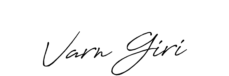 Also we have Varn Giri name is the best signature style. Create professional handwritten signature collection using Antro_Vectra_Bolder autograph style. Varn Giri signature style 7 images and pictures png