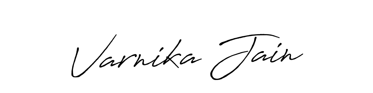 You should practise on your own different ways (Antro_Vectra_Bolder) to write your name (Varnika Jain) in signature. don't let someone else do it for you. Varnika Jain signature style 7 images and pictures png