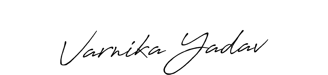 Antro_Vectra_Bolder is a professional signature style that is perfect for those who want to add a touch of class to their signature. It is also a great choice for those who want to make their signature more unique. Get Varnika Yadav name to fancy signature for free. Varnika Yadav signature style 7 images and pictures png