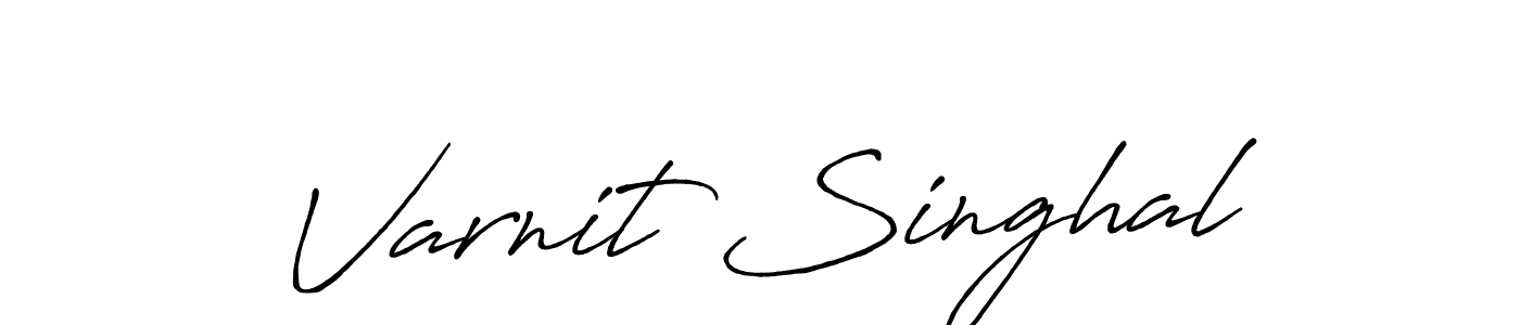 How to make Varnit Singhal name signature. Use Antro_Vectra_Bolder style for creating short signs online. This is the latest handwritten sign. Varnit Singhal signature style 7 images and pictures png